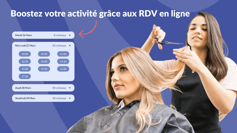La prise de rendez-vous en ligne permet aux coiffeur de gagner un temps considérable et de booster leur activité
