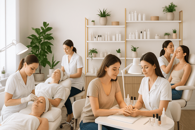 Présentation des différents soins et services esthétiques recommandés pour un institut de beauté.