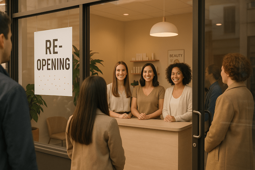Conseils pour informer les clients de la reprise d’activité d’un institut après une fermeture.