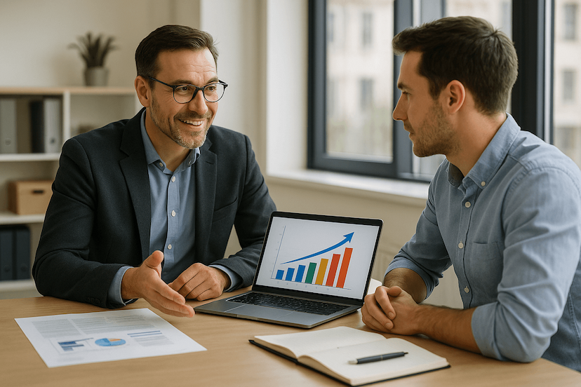 Accompagnement pour auto-entrepreneurs visant à augmenter les revenus et optimiser la croissance de l’activité.