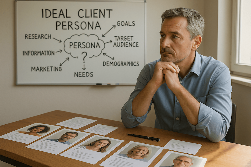 Un professionnel identifie les caractéristiques principales de son client cible pour adapter son offre de coaching.